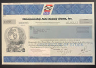 2003 Stock Certificate Championship Auto Racing Teams Inc Checkered Flag
