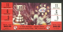 Load image into Gallery viewer, 1985 CFL Grey Cup Ticket Olympic Stadium Montreal BC Lions Hamilton Tiger Cats
