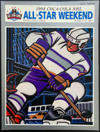 1994 NHL All Star Hockey Game Program Madison Square Garden Mike Richter MVP