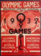 1932 Los Angeles Summer Olympics Spalding Guide Historical Vintage Sports