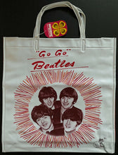 Load image into Gallery viewer, Vintage Unused 1966 Go Go Beatles Vinyl Japanese Shopping Bag Wako Industries

