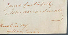 Load image into Gallery viewer, 1889 John A MacDonald Signed Handwritten Letter Canada's 1st Prime Minister JSA
