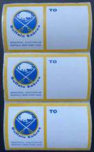 Load image into Gallery viewer, C 1970&#39;s-70&#39;s Set of 3 Unused Buffalo Sabres Shipping Labels NHL Hockey Vintage
