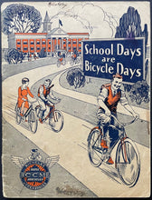 Load image into Gallery viewer, 1930's CCM Scribbler White Exercise Book Bicycles Featured Vintage Original
