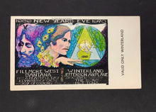 Load image into Gallery viewer, 12/31/1969 Jefferson Airplane Concert Full Ticket Winter Land Hot Tuna New years
