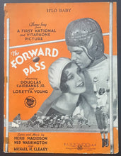 Load image into Gallery viewer, 1929 The Forward Pass Sheet Music Football Movies Vintage Douglas Fairbanks Jr
