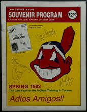 Load image into Gallery viewer, 1992 Cleveland Indians Spring Training Baseball Program Autographed Cover x6
