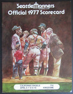 1977 Seattle's Kingdome MLB Program Seattle Mariners vs California Angels VTG