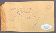 Load image into Gallery viewer, 1960's Detroit Red Wings NHL Hockey Multi Signed Cut x9 Gordie Howe Auto + JSA

