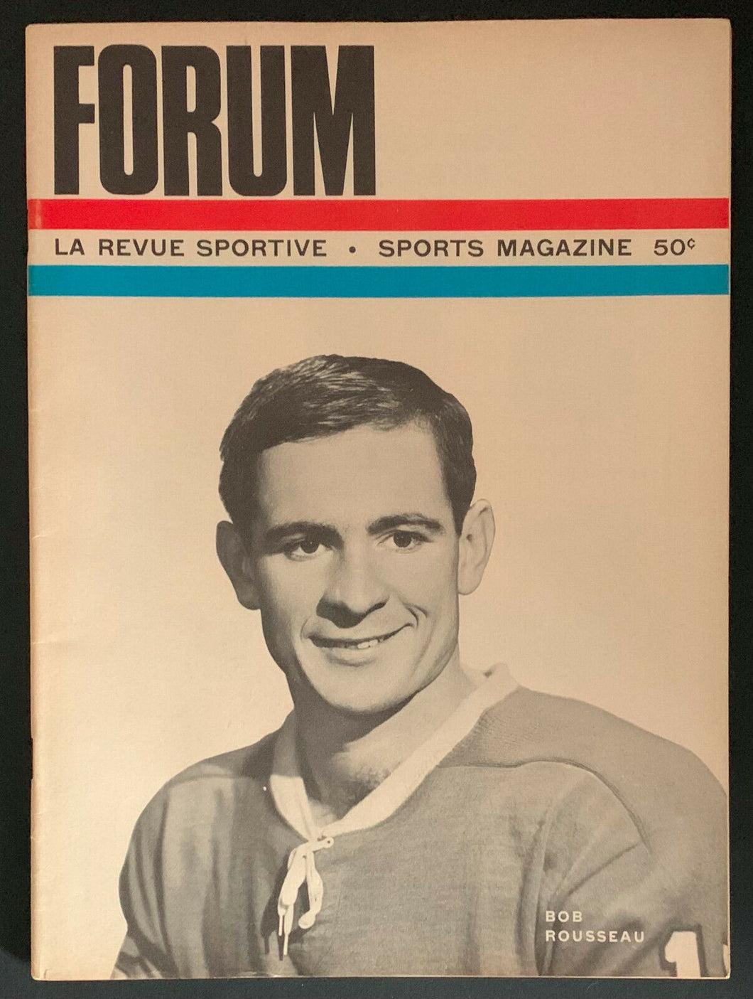 1966 Montreal Forum NHL Hockey Program Canadiens vs Boston Bruins Bob Rousseau
