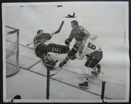 1962 NHL Stanley Cup Semi Finals Press Photo Chicago Blackhawks vs Canadiens