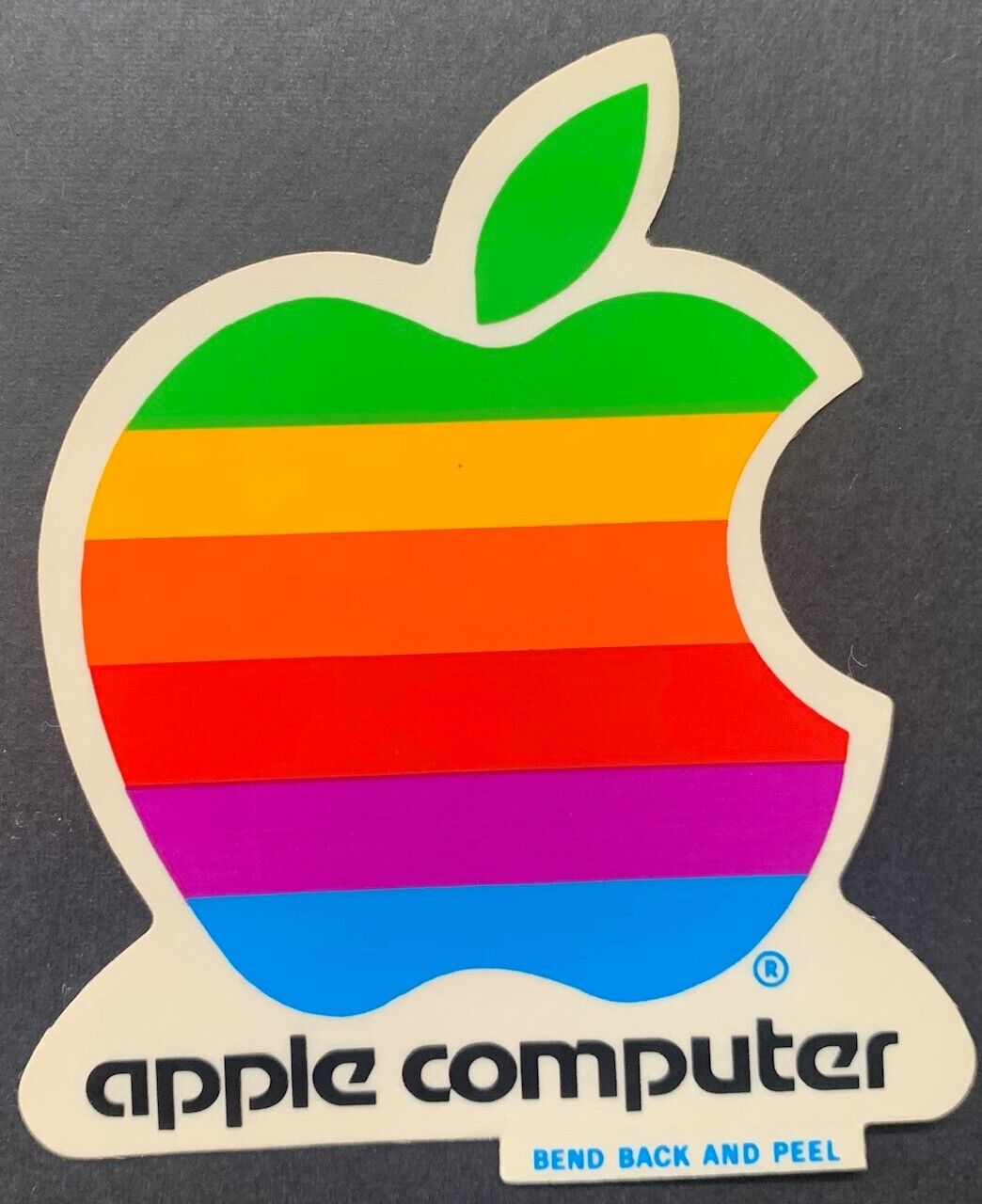 1980s Apple Unused Sticker Apple Macintosh Computer Rainbow Vintage De ...