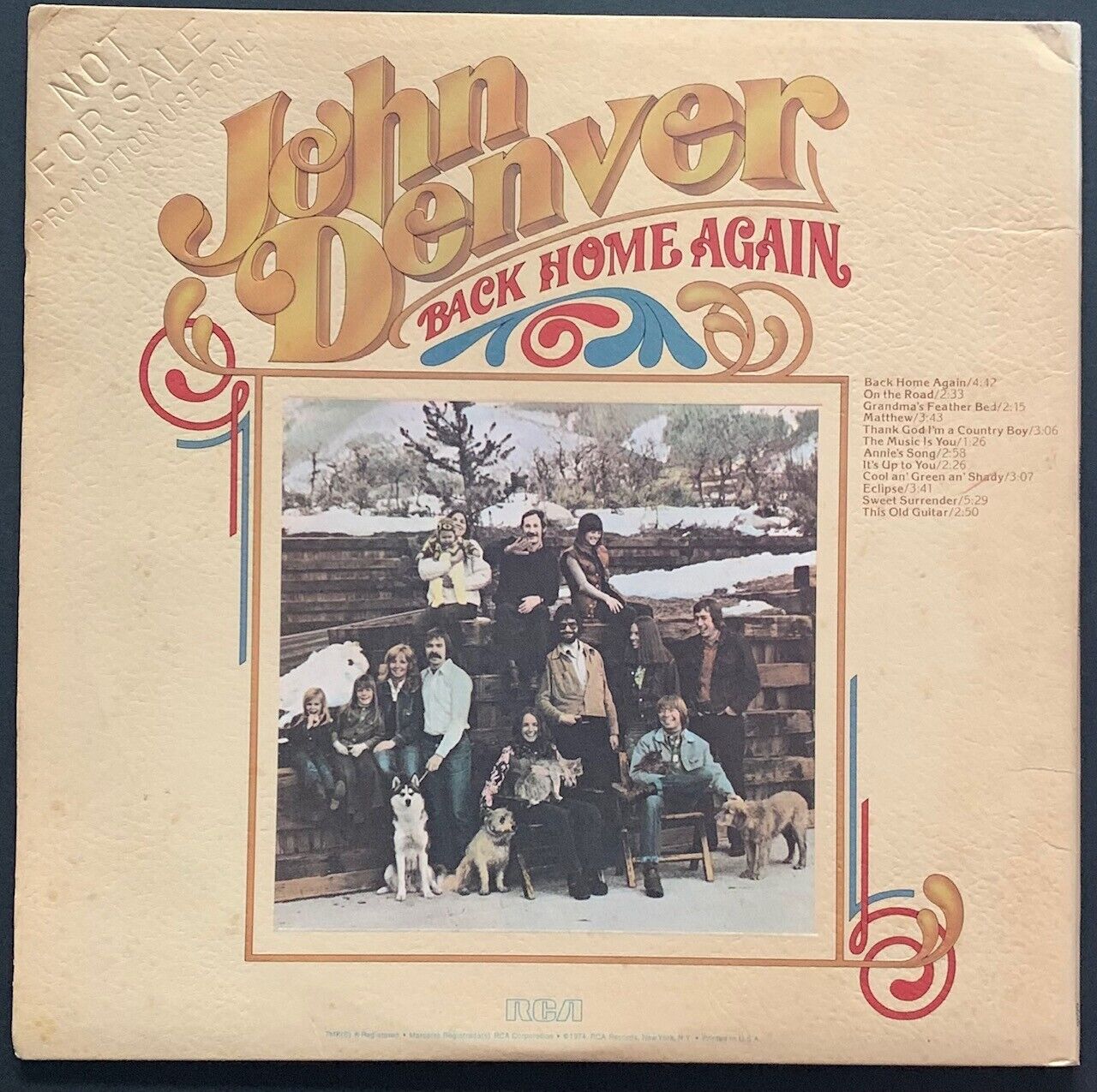 Walt Disney Music Letter + John Denver Back Home Again Record + 