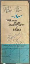 Load image into Gallery viewer, Elvis Presley + Priscilla Autographed United Airlines Ticket Envelope Beckett
