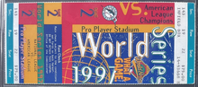 Load image into Gallery viewer, 1997 World Series Game 2 MLB Baseball Ticket Florida Marlins vs Cleveland iCert
