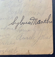 Load image into Gallery viewer, 1933-34 Montreal Canadiens Team Signed Sheet x16 Autographed Howie Morenz JSA
