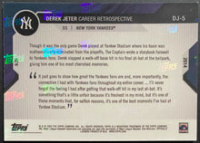 Load image into Gallery viewer, 2020 Topps Now Derek Jeter Career Retrospective Card #DJ-5 Walk Off Single
