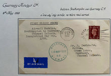 Load image into Gallery viewer, (2) First Air Mail Flight Covers Mounted Album Page Stamped Southhampton 1939
