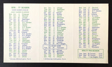 Load image into Gallery viewer, 1976-77 Vancouver Canucks NHL Season Hockey Schedule Vintage Sked HKY
