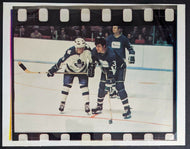 c1969 Vintage Oversized Acetate Photo NHL Game Vancouver vs Toronto Maple Leafs