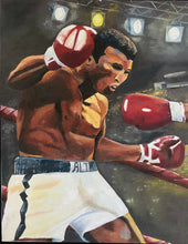 Load image into Gallery viewer, 2004 Boxing Muhammad Ali Mike Tyson Canvas Print Wood Frame Artist Darren Wood
