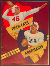 Load image into Gallery viewer, 1955 CFL Football Civic Stadium Program Hamilton Tiger Cats vs Toronto Argonauts
