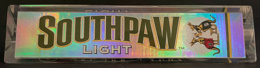 1990's Southpaw Light Beer Draft Tap Handle Acrylic Boxing Kangaroos Pictured