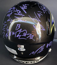 Load image into Gallery viewer, 2019/20 Baltimore Ravens Team Signed x23 Riddell Helmet Beckett Jackson Harbaugh
