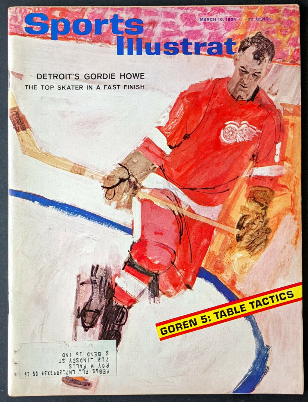 1964 Sports Illustrated Magazine Featuring Detroit Red Wings Gordie Howe Cover