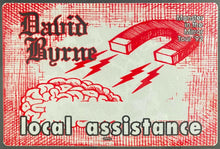 Load image into Gallery viewer, David Byrne Local Assistance Pass Monster In The Mirror 1992 Tour icert NM-MT 8
