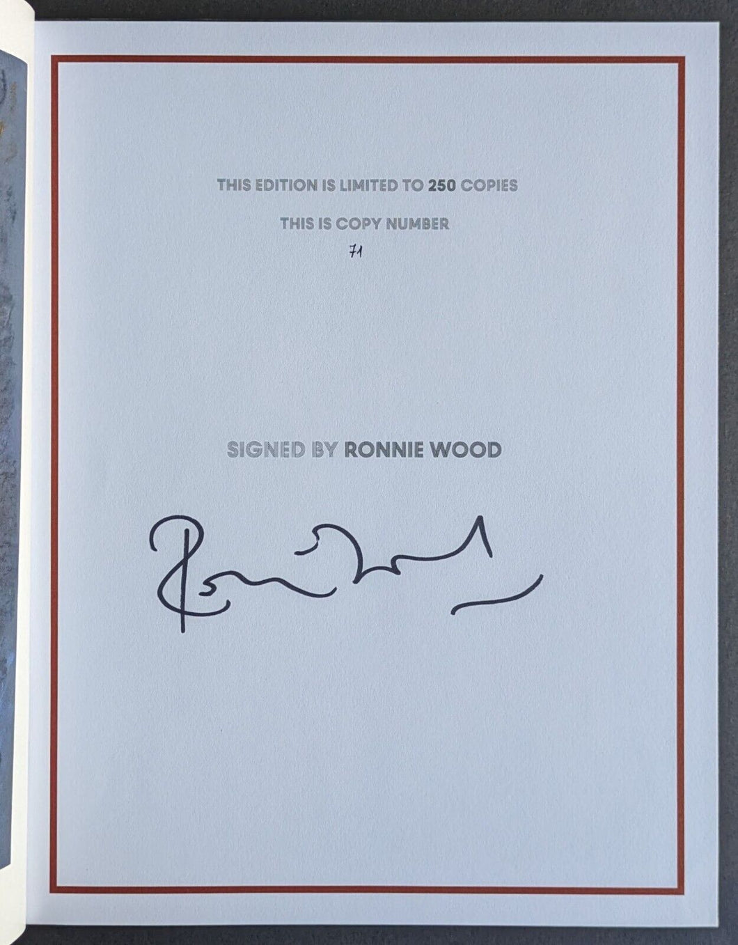 貴重 Ronnie Wood 直筆サイン 2020 Ron Wood ストーンズ Ronnie Wood Rolling Stones Autographed Rare Solo II