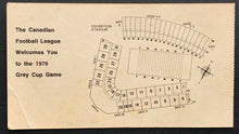 Load image into Gallery viewer, 1978 CFL Grey Cup Ticket Exhibition Stadium Montreal Alouettes Edmonton Eskimos
