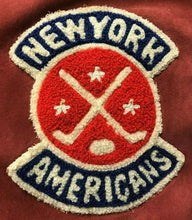 Load image into Gallery viewer, Outstanding 1920's New York Americans NHL Hockey Team Leather Jacket Rare Find!

