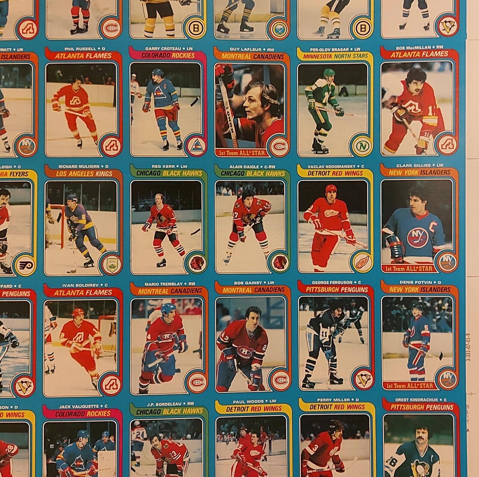 1979-80 OPC NHL Hockey Cards Uncut Sheet Blank Back Wayne Gretzky Rook –  Glory Days Collectibles