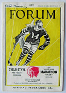 1932 Montreal Forum NHL Program Montreal Maroons vs NY Rangers Lionel Conacher