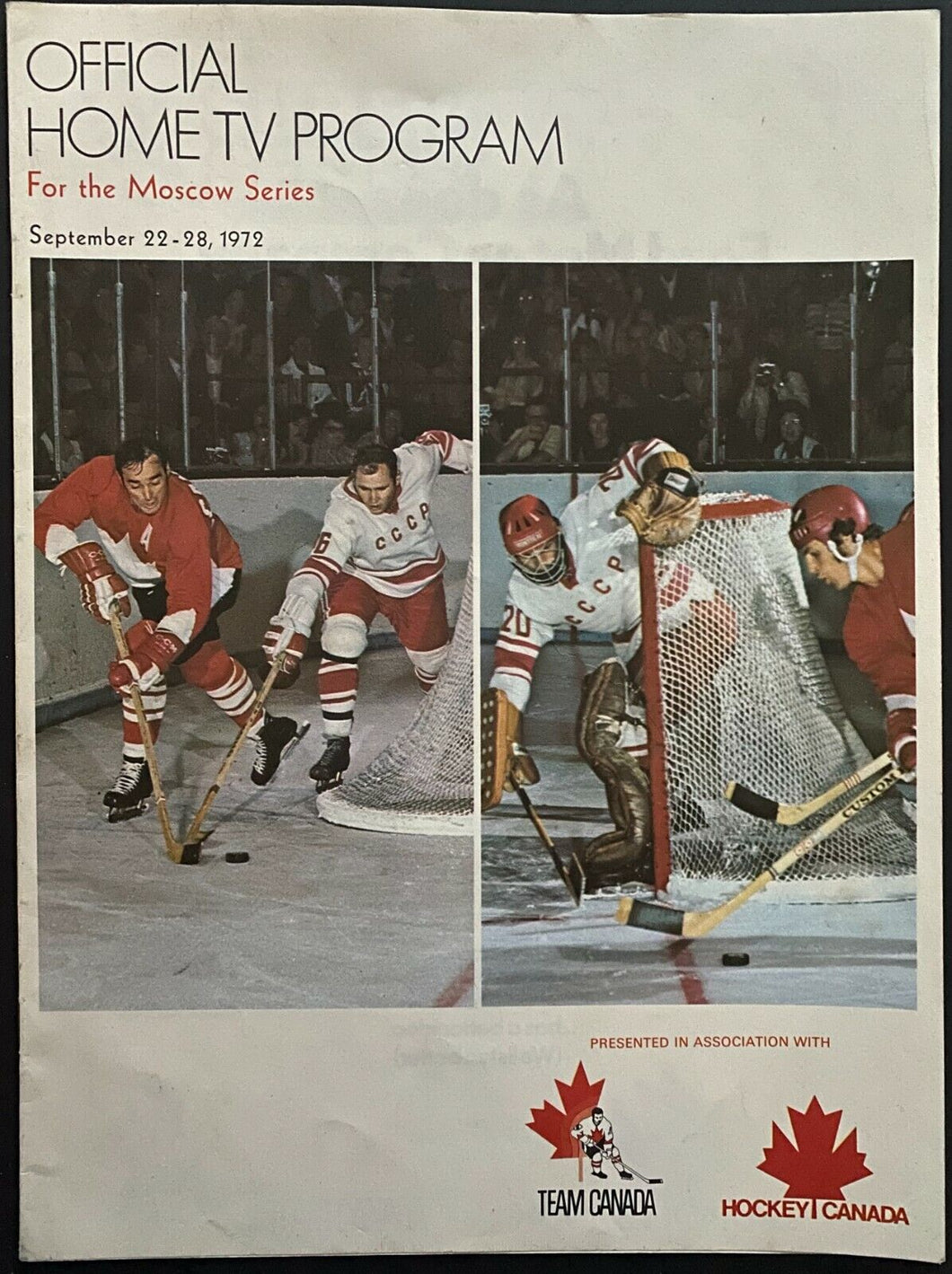 1972 Summit Series Official Home Promotional TV Program Games 5-8 Team Canada