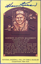 Load image into Gallery viewer, 1964 Cooperstown Baseball HOF Plaque Post Card Signed Harmon Killebrew PSA/DNA
