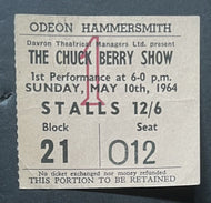 1964 Chuck Berry Original Vintage Concert Ticket The Odeon + Type 1 Photo