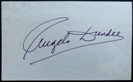 Angelo Dundee Autographed Signed Index Card Muhammad Ali Boxing Trainer JSA COA
