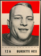 1956 Nabisco Shredded Wheat CFL Football #12A Burdette Hess Calgary Stampeders