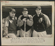 MLB Baseball HOF Legend Bob Feller Rollie Hemsley Cleveland Indians Type 1 Photo