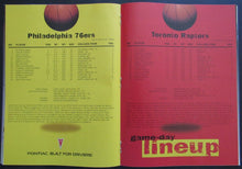 Load image into Gallery viewer, 1996 Skydome Last Game Of Inaugural Season Program Raptors vs 76ers Stoudamire
