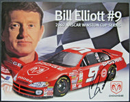 2002 Bill Elliot #9 NASCAR Racing Autographed Signed Promo Card Winston Cup JSA