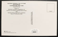 Load image into Gallery viewer, Brooks Robinson Signed Hall Of Fame Plaque Autographed Postcard Orioles MLB JSA
