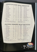 Load image into Gallery viewer, 1985 Northlands Coliseum NHL Hockey Program Oilers vs Canadiens Gretzky Scores
