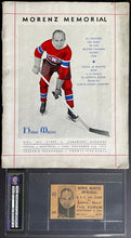 Load image into Gallery viewer, 1937 NHL All-Star Game Howie Morenz Memorial Program + Ticket Montreal Forum
