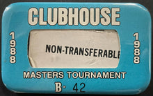 Load image into Gallery viewer, 1988 PGA Tour Official Masters Clubhouse Badge Augusta National Golf Club
