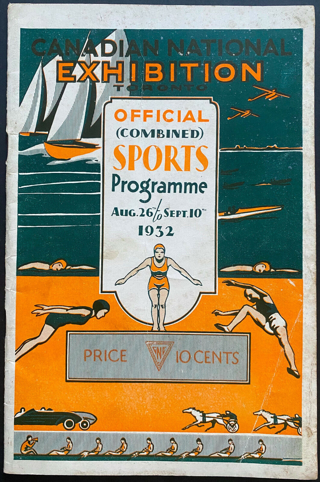 1932 Canadian National Exhibition CNE Sports Program Toronto Vintage Historic