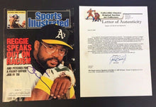 Load image into Gallery viewer, 1987 Cover Sports illustrated Signed Reggie Jackson ]COA Auto Baseball Photo
