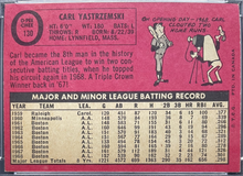 Load image into Gallery viewer, 1969 O-Pee-Chee Carl Yastrzemski #130 Boston Red Sox MLB Card PSA EX-MT 6
